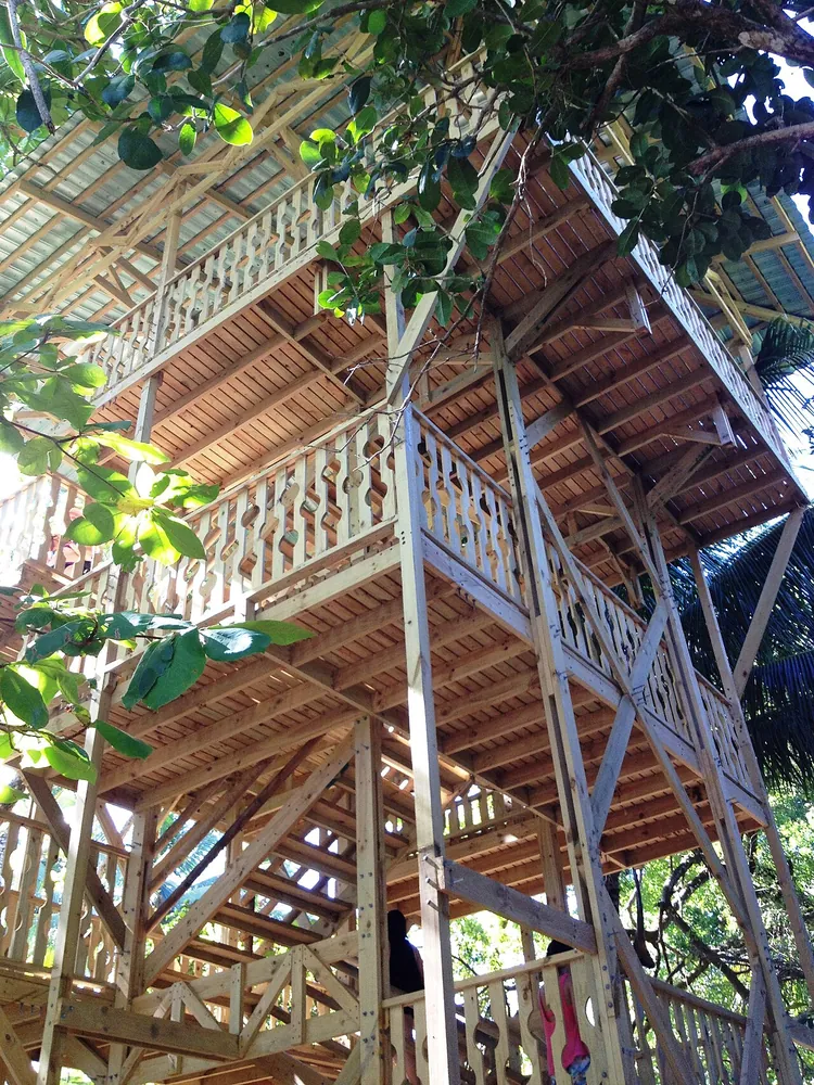 Canopy lookout tower between Playa Manuel Antonio and Espadilla Sur, viewpoint in Central Pacific